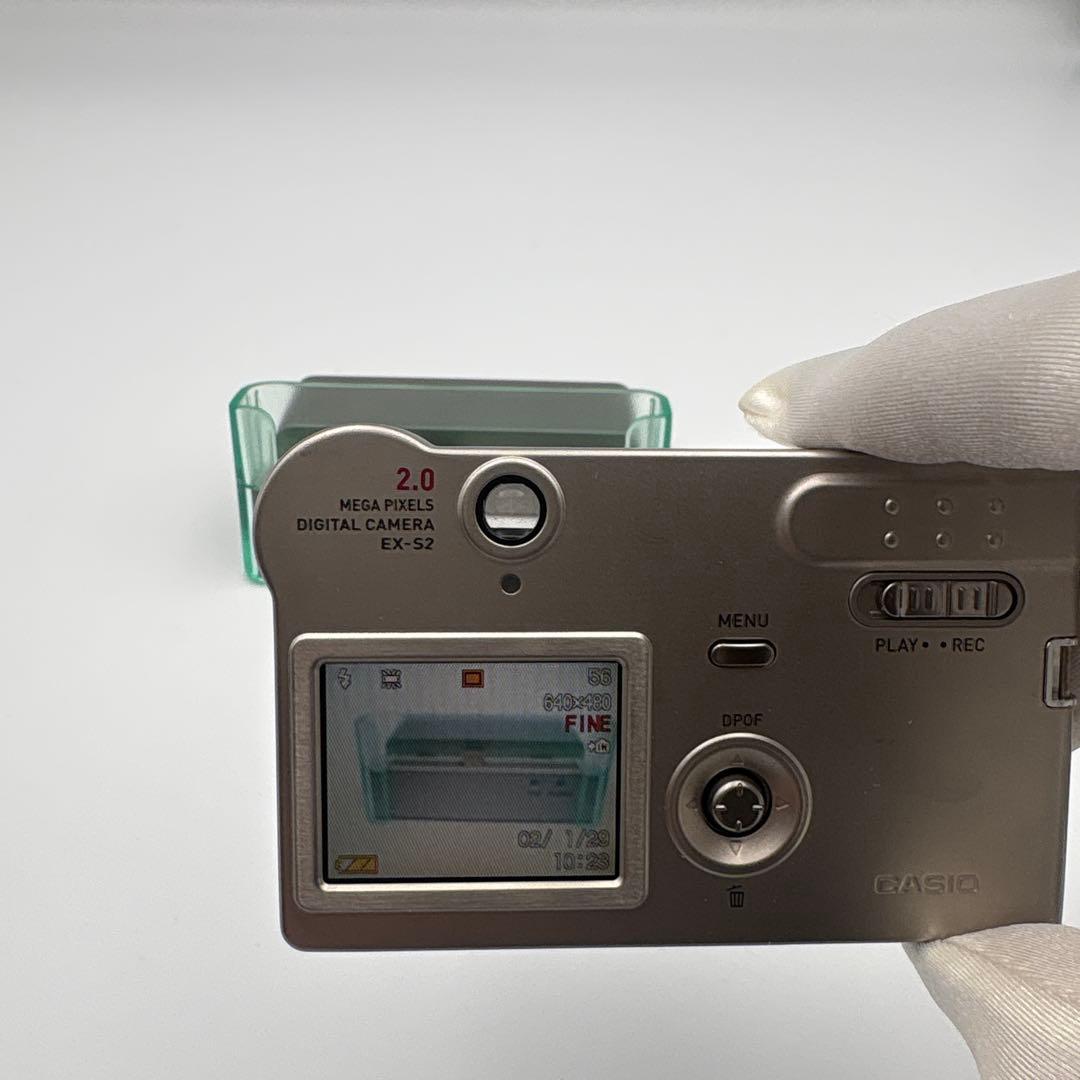 稼働品 カシオ EXILIM EX-S2 薄型　シルバー　コンデジ　カシオ