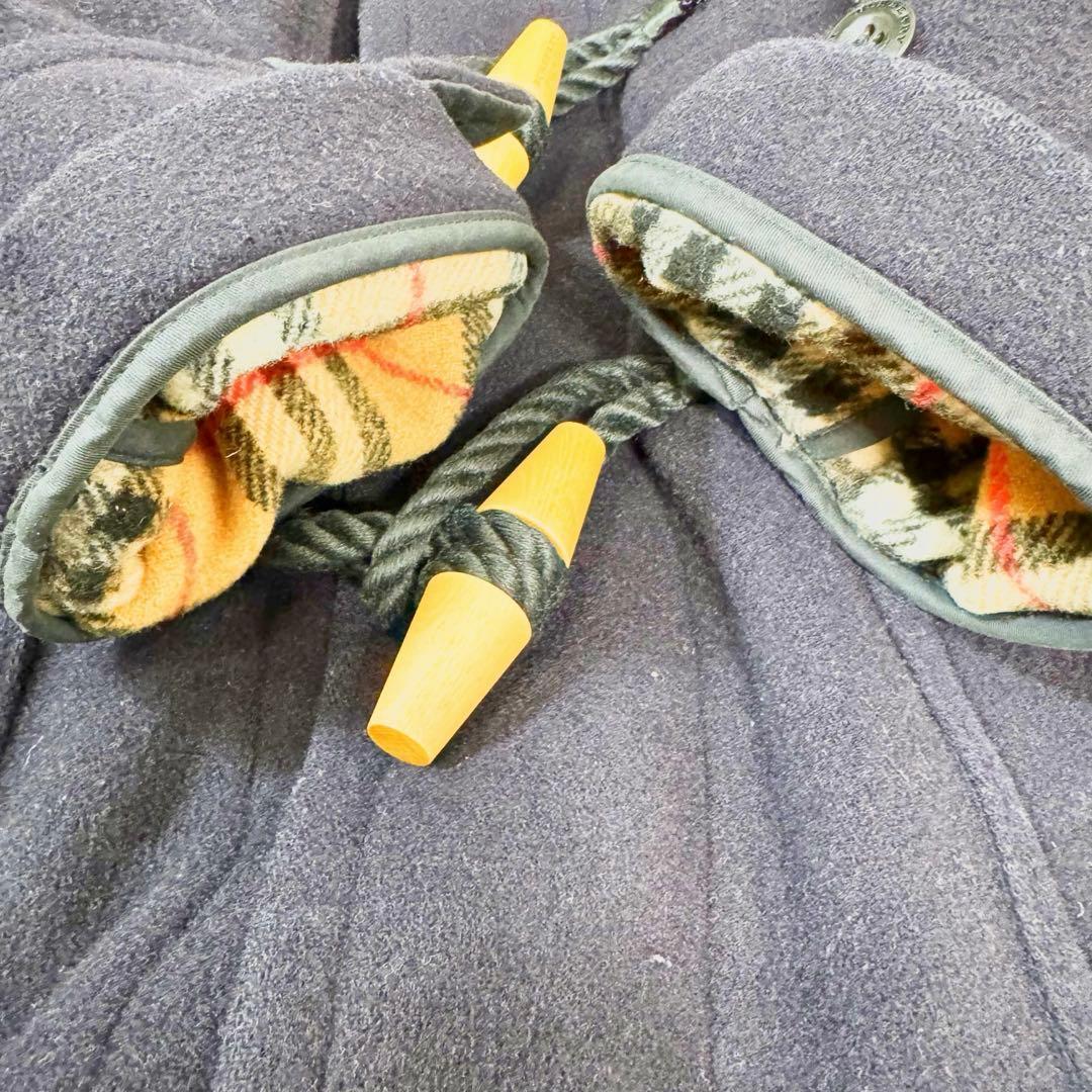 バーバリー ダッフルコート ロング フード ノバチェック 現行タグ ウール 52