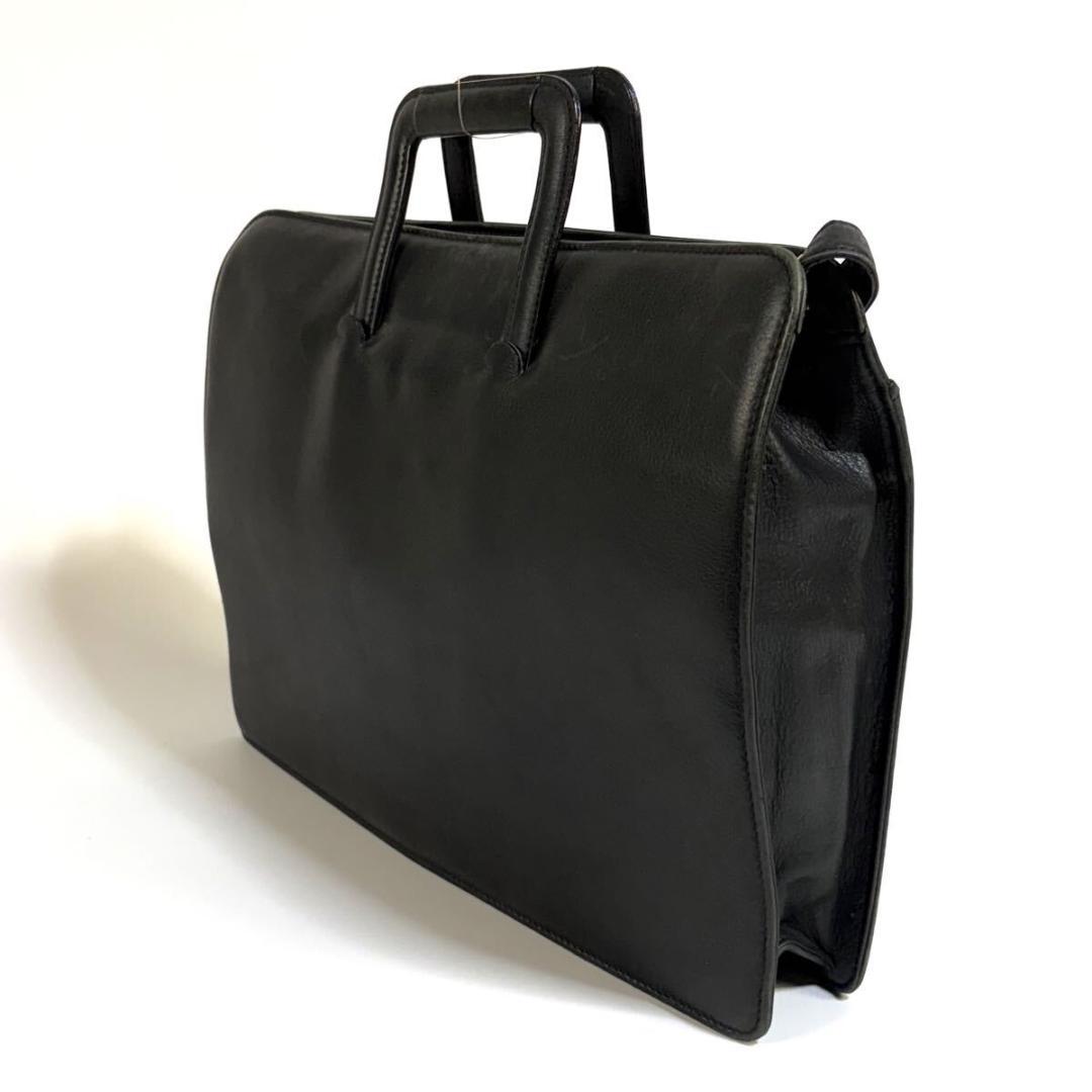 BALENCIAGA レザー ビジネスバッグ ブラック ゴールド金具