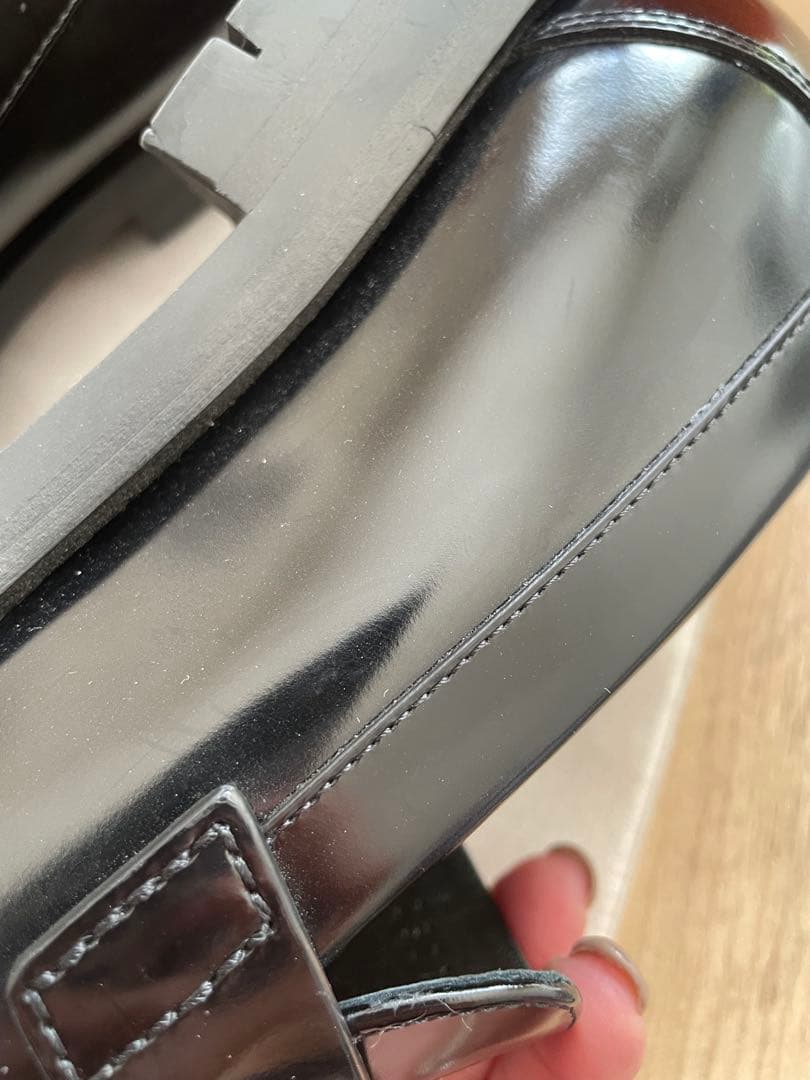 me　美品エルメス　ローファー フォーブル　36.5センチ　モカシン　厚底