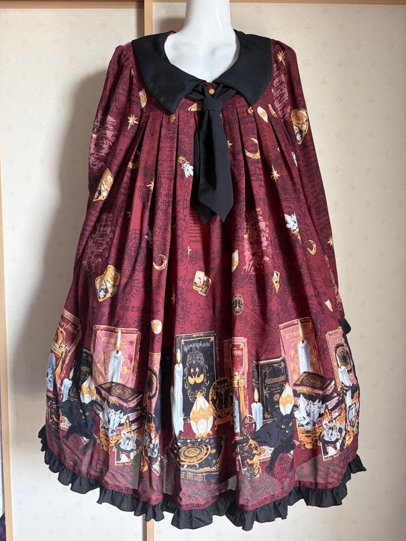 メタモルフォーゼ 黒猫Aラインワンピ