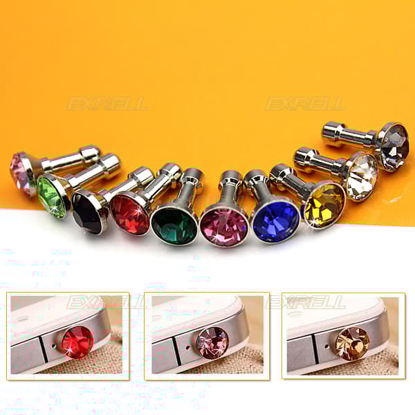 ３個 Apple iPhone 4 4G 4Sアンチダストプラグ用メタルキャップ