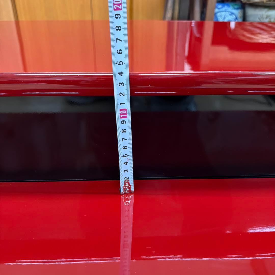 赤いひな祭り用飾り台 2段　桜模様　朱赤