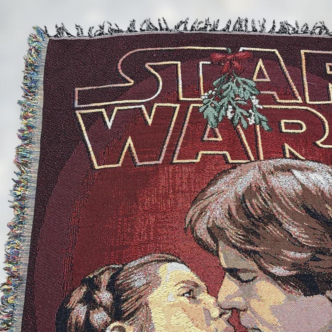 スターウォーズ　ハンソロ　レイア姫　ブランケット　ラグ　144x120