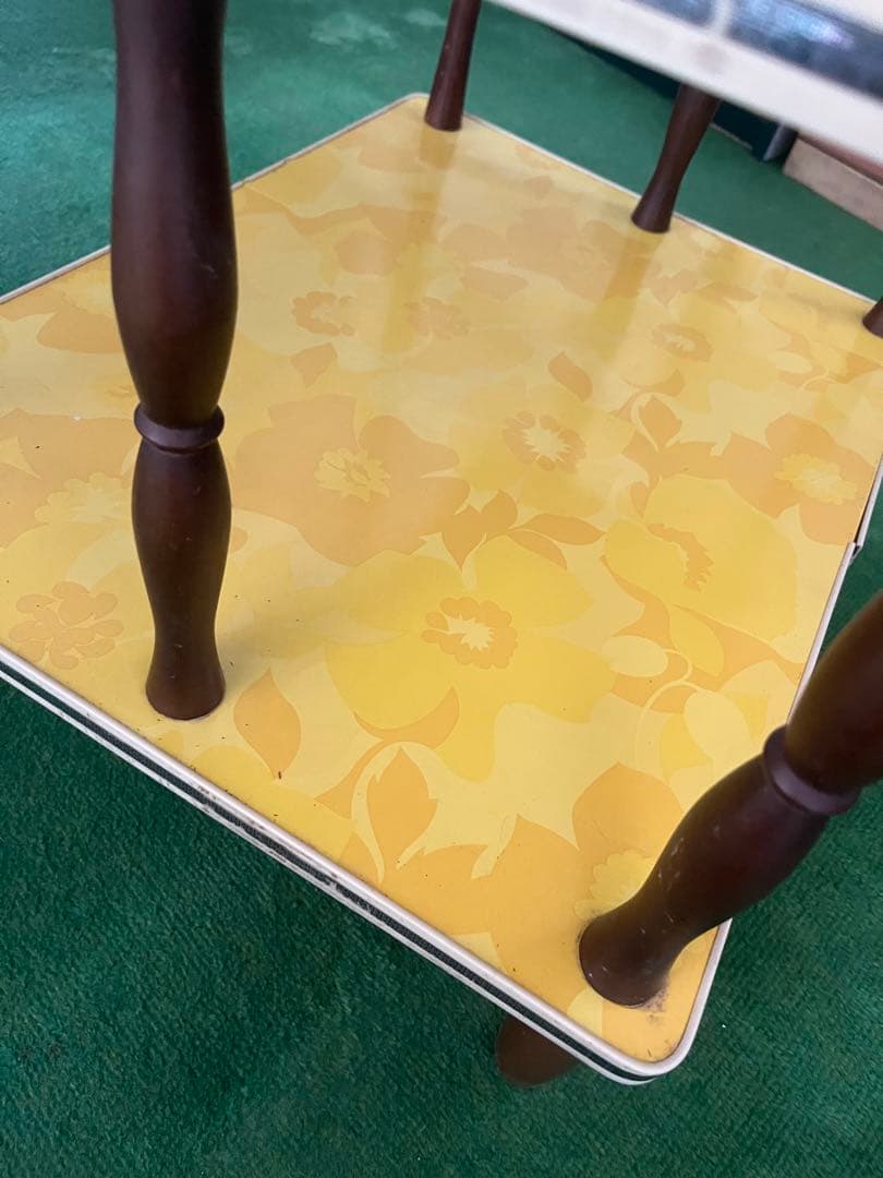 ワゴン ラック 昭和レトロ 当時物 インテリア アンティーク レトロポップ 花柄