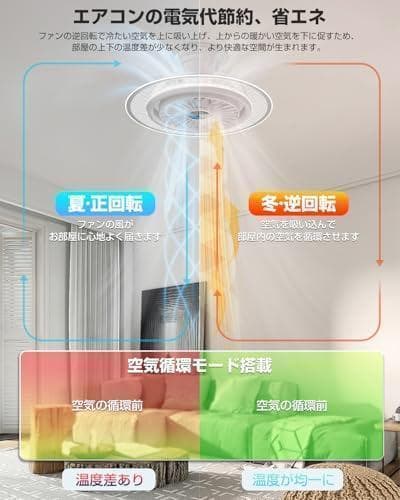 【極美品】AONCIA シーリングファンライト Luma Flow 10畳