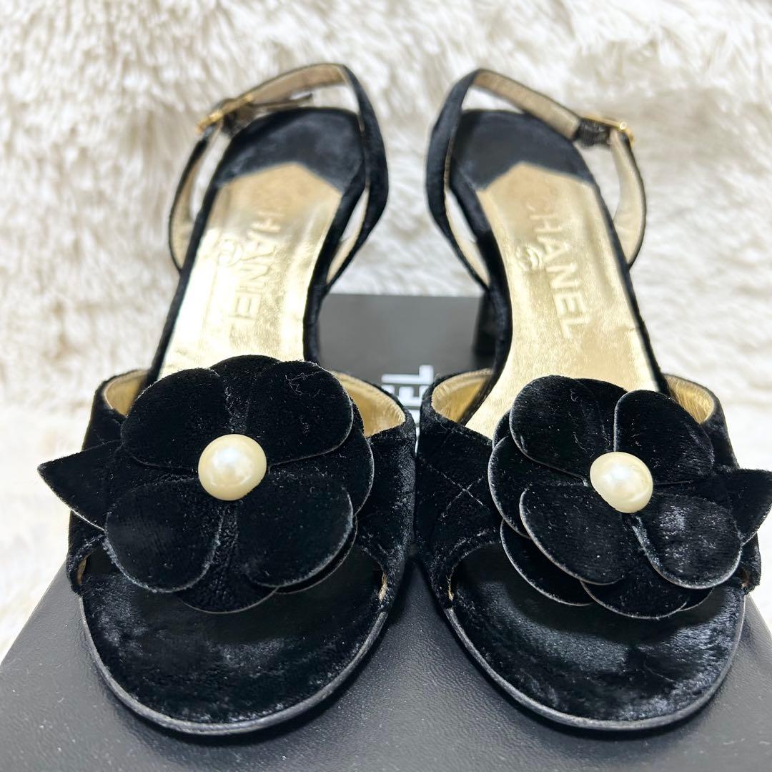 d*3様 【良品】CHANEL シャネル カメリア サンダル