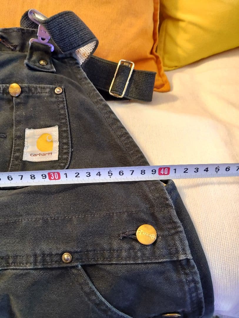 アキ　Carhartt ダブルニーW34 ブラック　USA製