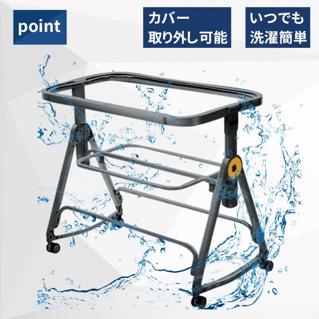まる【人気】HZDMJベビーベット　グレー　持ち運び可能