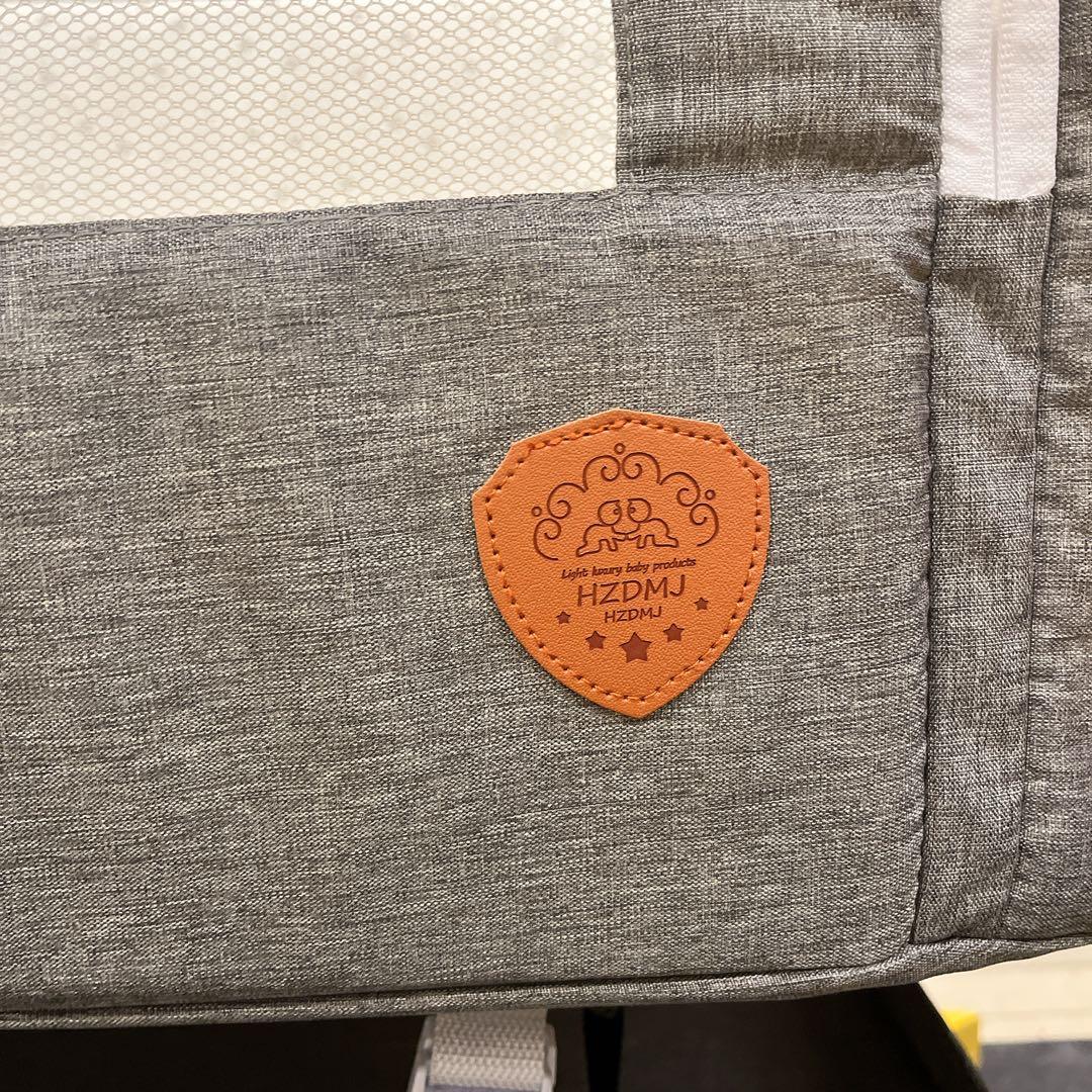 まる【人気】HZDMJベビーベット　グレー　持ち運び可能