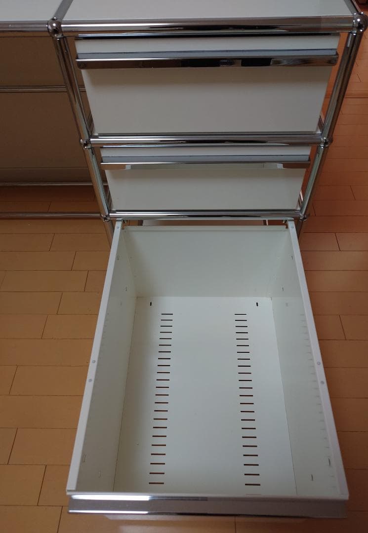 【スクーデリア】USM Haller デスク ホワイト 引き出し3段 美品