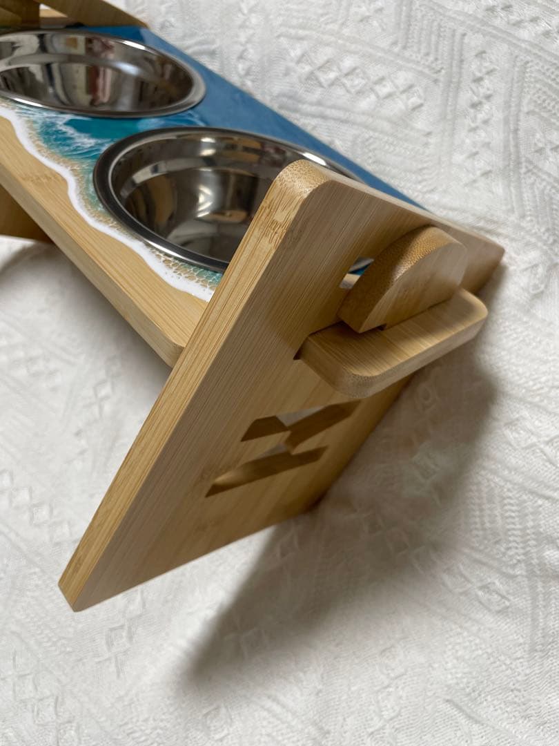 ペットフードスタンド　レジンアート