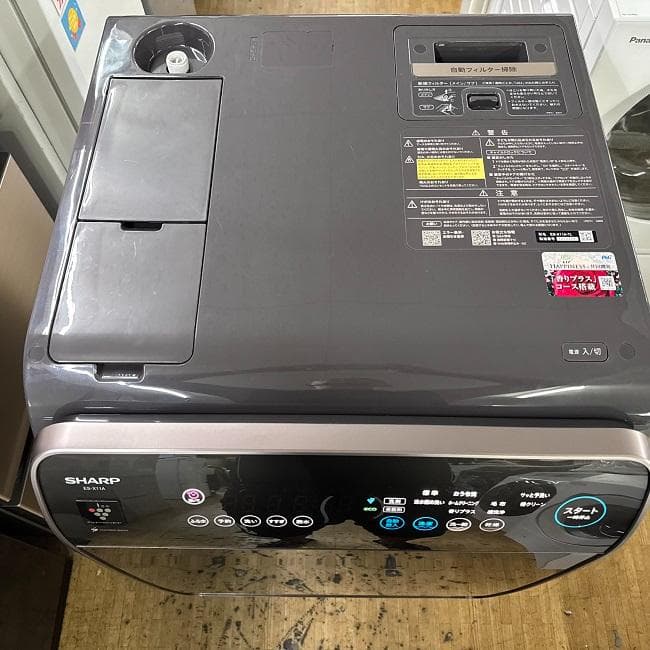 地域限定送料無料　超美品 SHARP シャープ ドラム式洗濯乾燥機ES-X11A