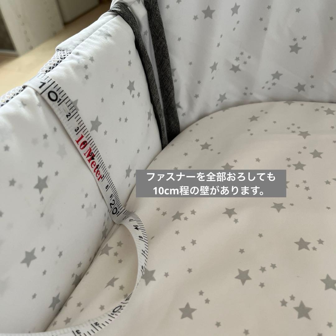 折りたたみ式ベビーベッド グレー　HZDMJ