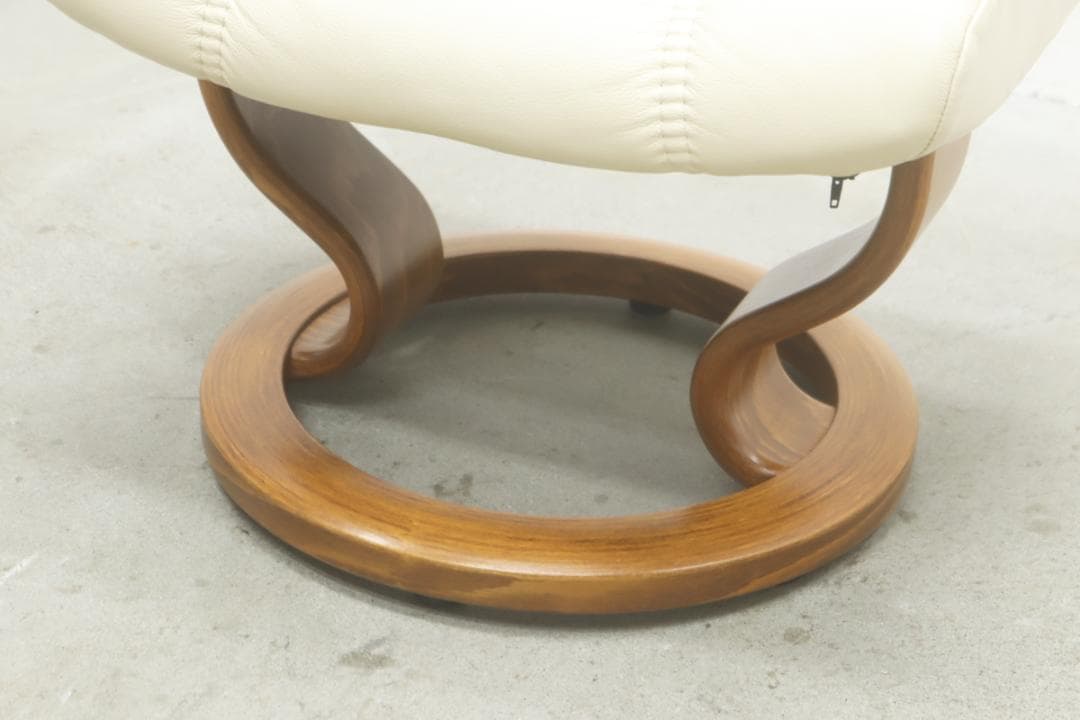 北欧 エコーネス コンサル オットマンセット 本革 リクライニング 1P ソファ