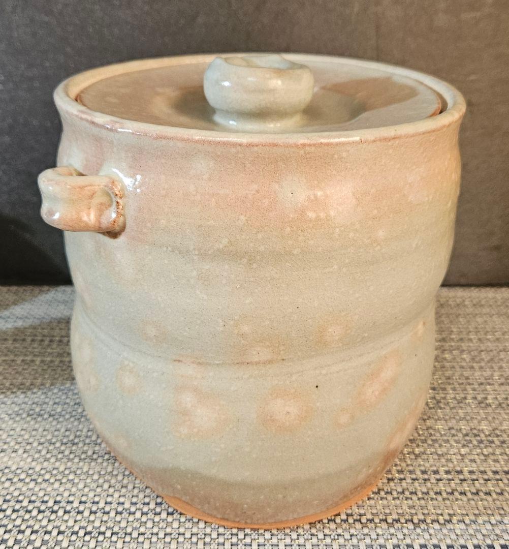 県無形文化財　日本工芸会正会員　名工 岡田裕 作　萩焼　水指　共箱　未使用品！