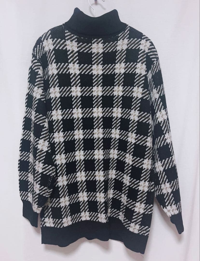 bubbles オープンネックニットワンピース ブラック