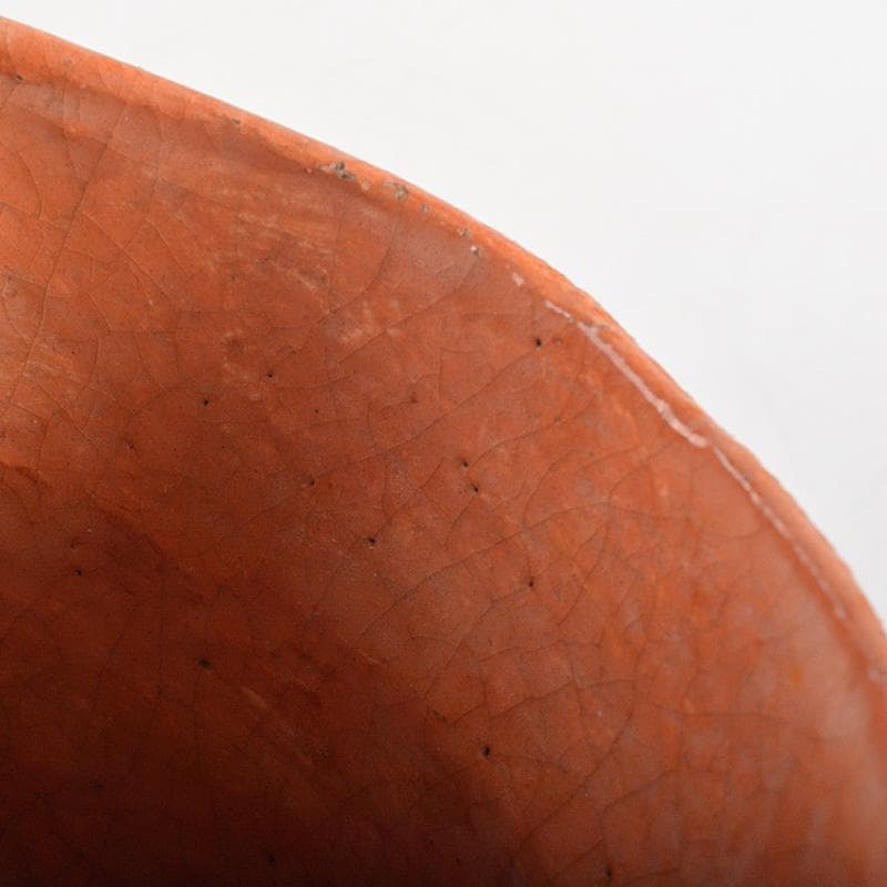 茶道具　九代楽吉左衛門　了入作　赤楽茶碗　共箱　M　R7037