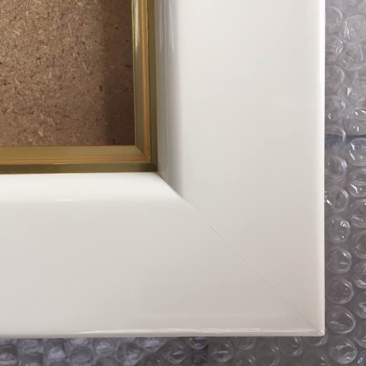 「値下げしました」美品油彩 額縁 F10号 白ホワイト フレーム