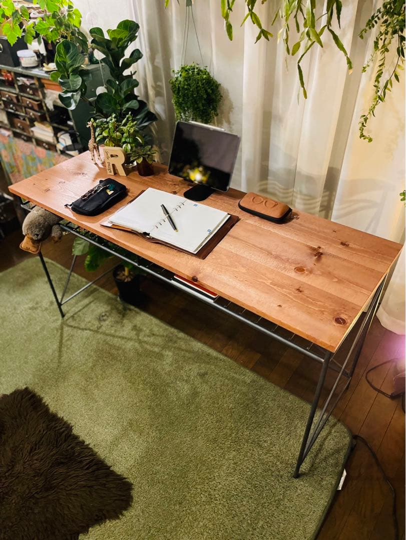 カウンターデスク　アイアン家具　ハンドメイド　オーダーメイド　男前家具　無骨