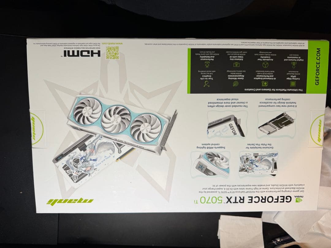 新品未開封 Manli Polar Fox GeForce RTX5070Ti