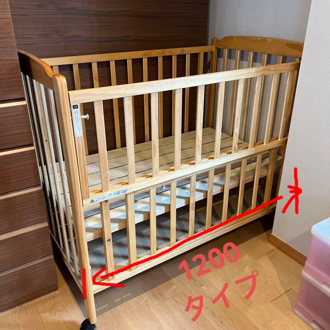 美品☆大和屋 ハイタイプ☆ベビーベッド☆ フロール