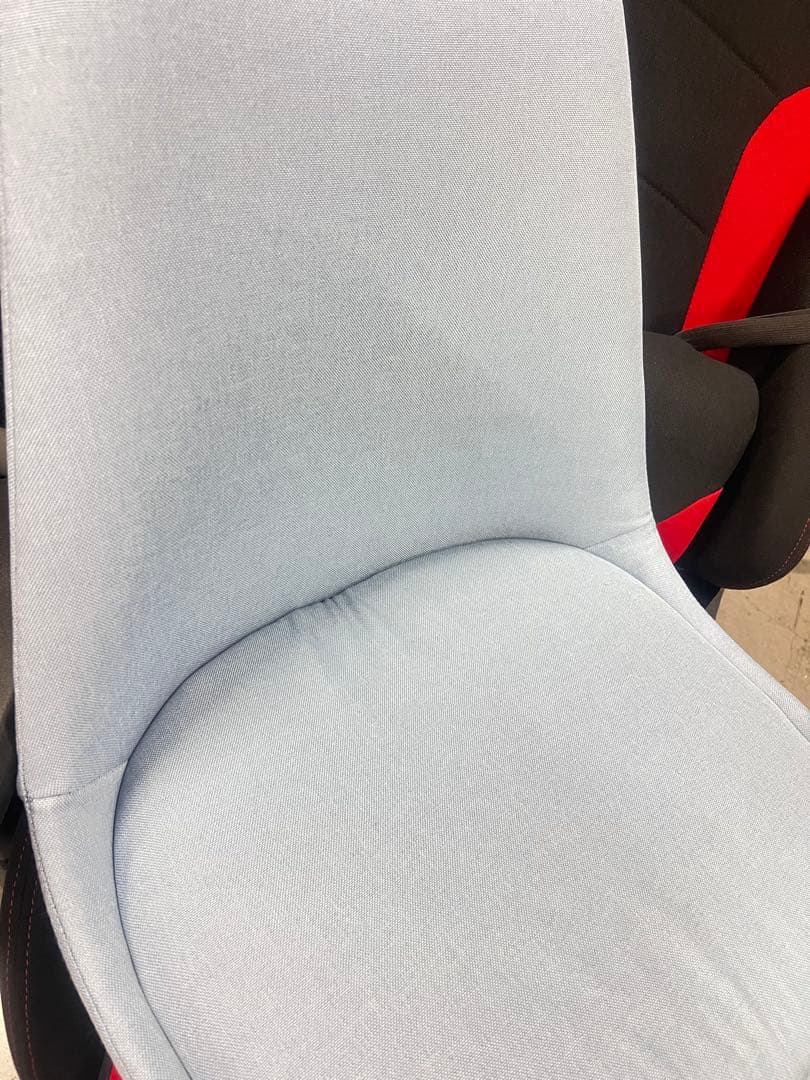 新品ダイニングチェア 水色2脚セット 布張り北欧風デザインファブリック製天然木脚