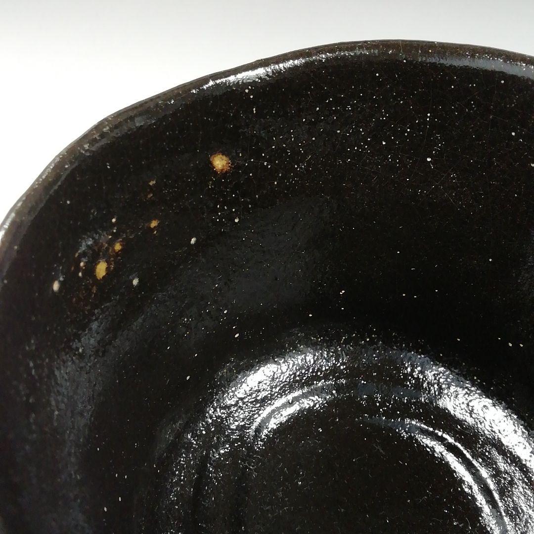 Ｗ１６２　茶碗　『黒楽　筒茶碗』『緑山 造』　共箱　抹茶碗　茶道具