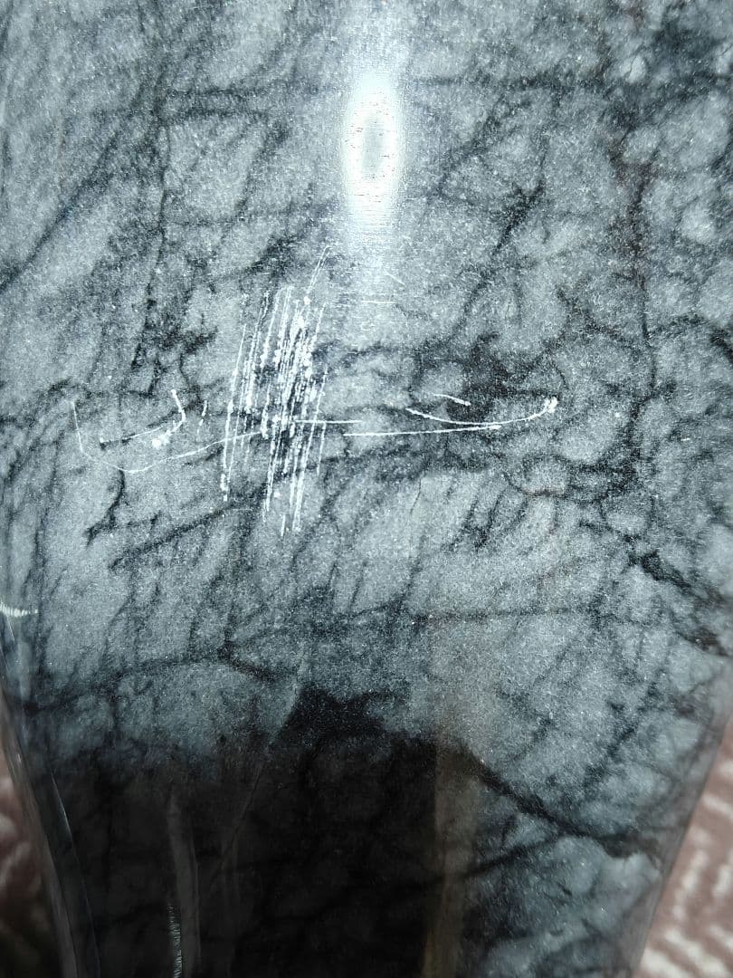 アンティーク 虎柄 大理石 花瓶 花器 傘立て 高さ約46cm