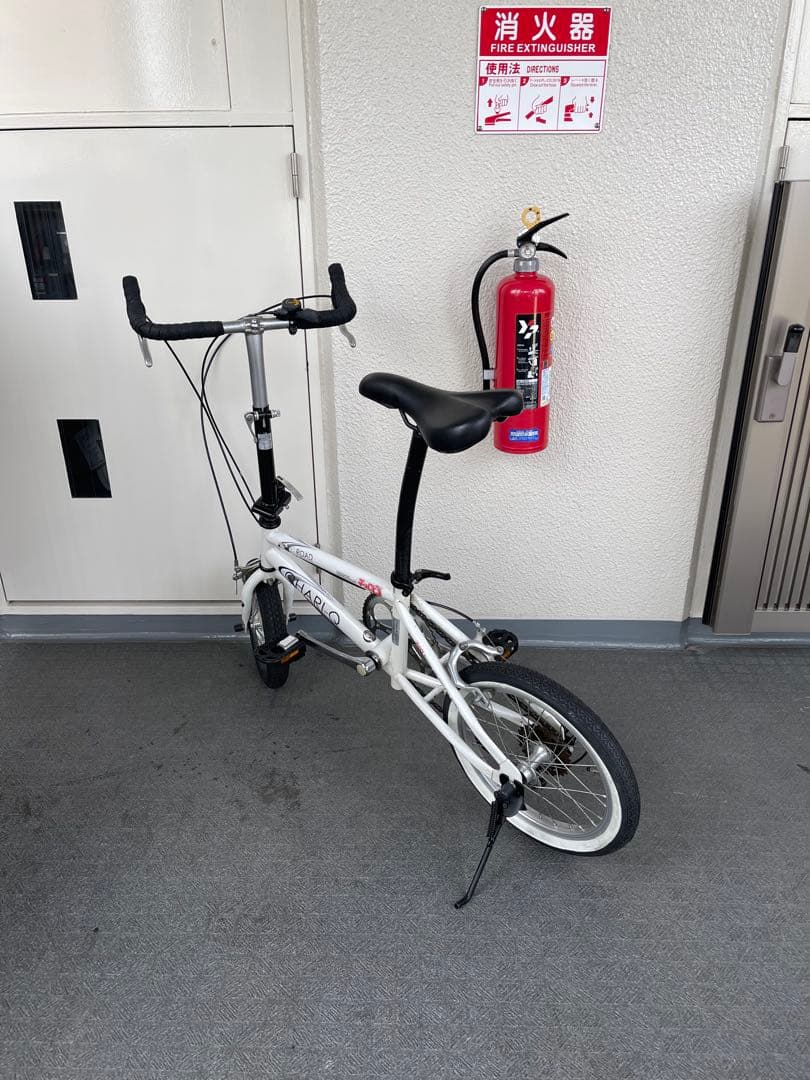 希少 CHARI-Q チョロQ 折りたたみ自転車 ホワイト　チャリQ ミニチャリ