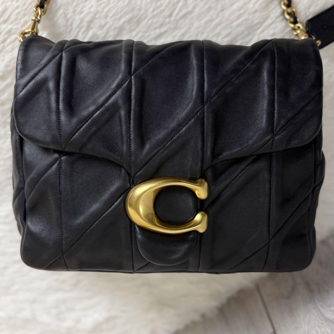 美品♡コーチ Cロゴ ナッパレザー ショルダーバッグ タイムズスクエア タビー