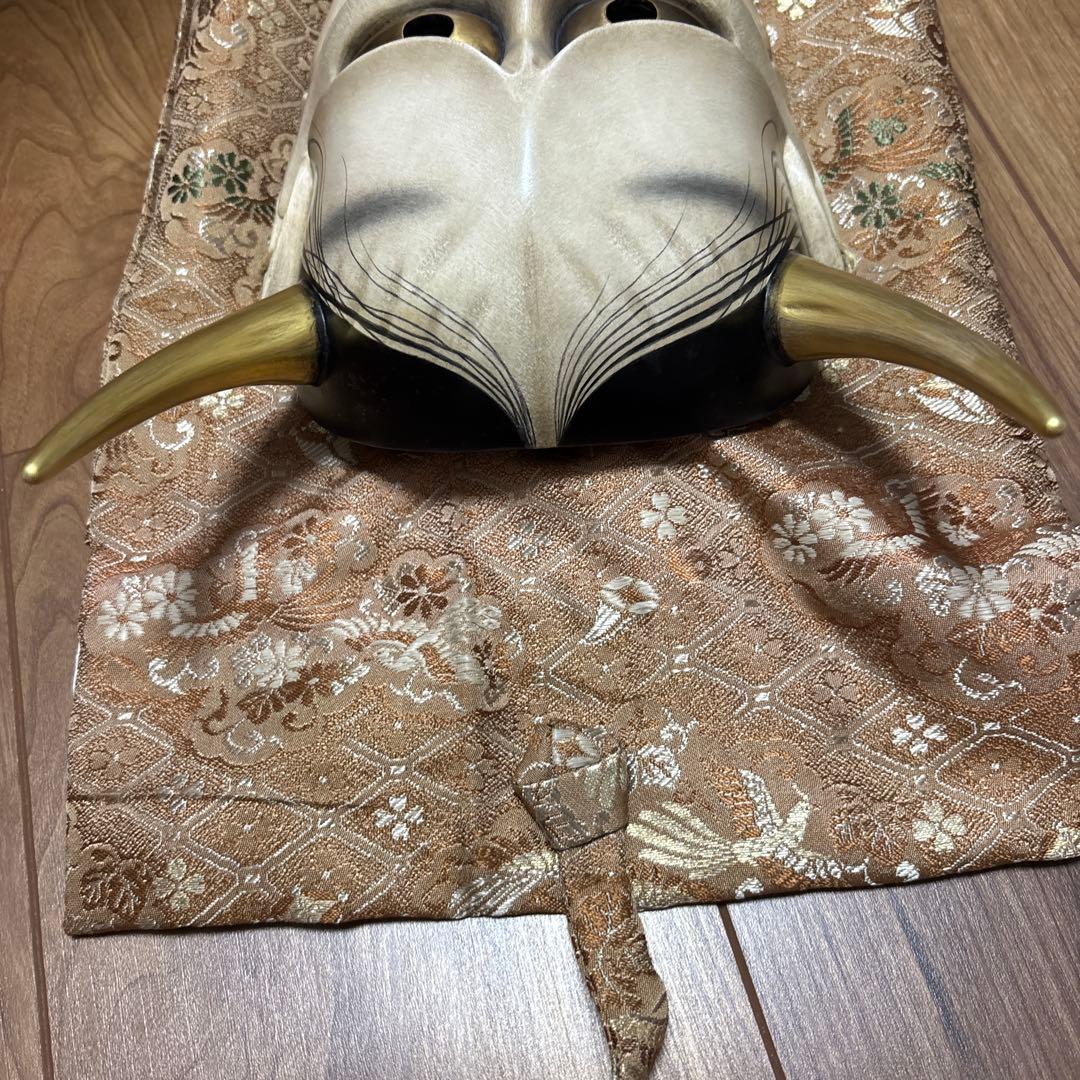 能面 鬼の面 木製 付属品あり