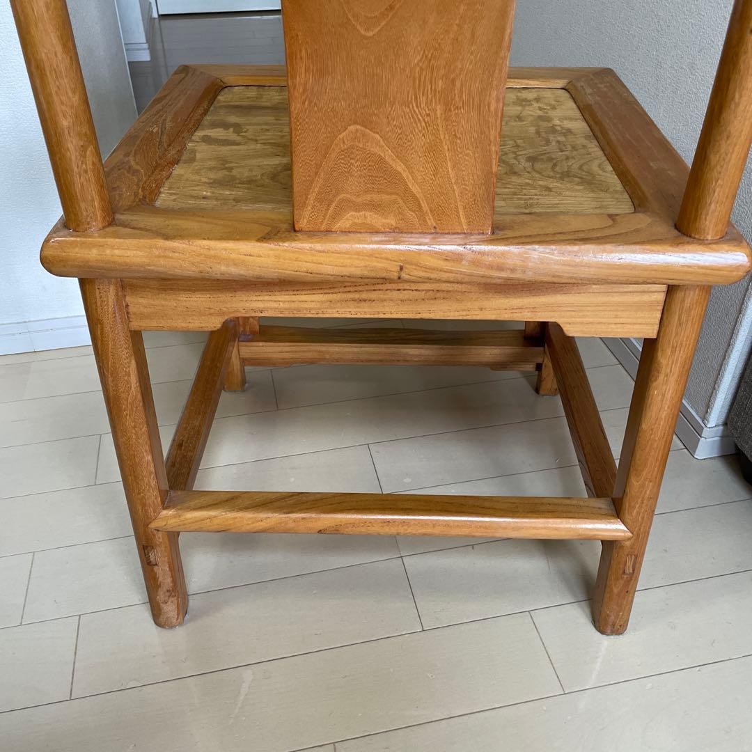 唐木椅子 唐木家具 木製 美品 アンティーク 彫刻 牡丹彫刻 中国家具 李朝家具