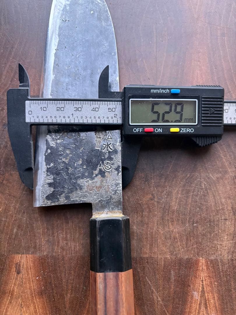 備中打刃物　武田刃物　AS 新見　松水　牛刀　180mm 包丁　青紙スーパー