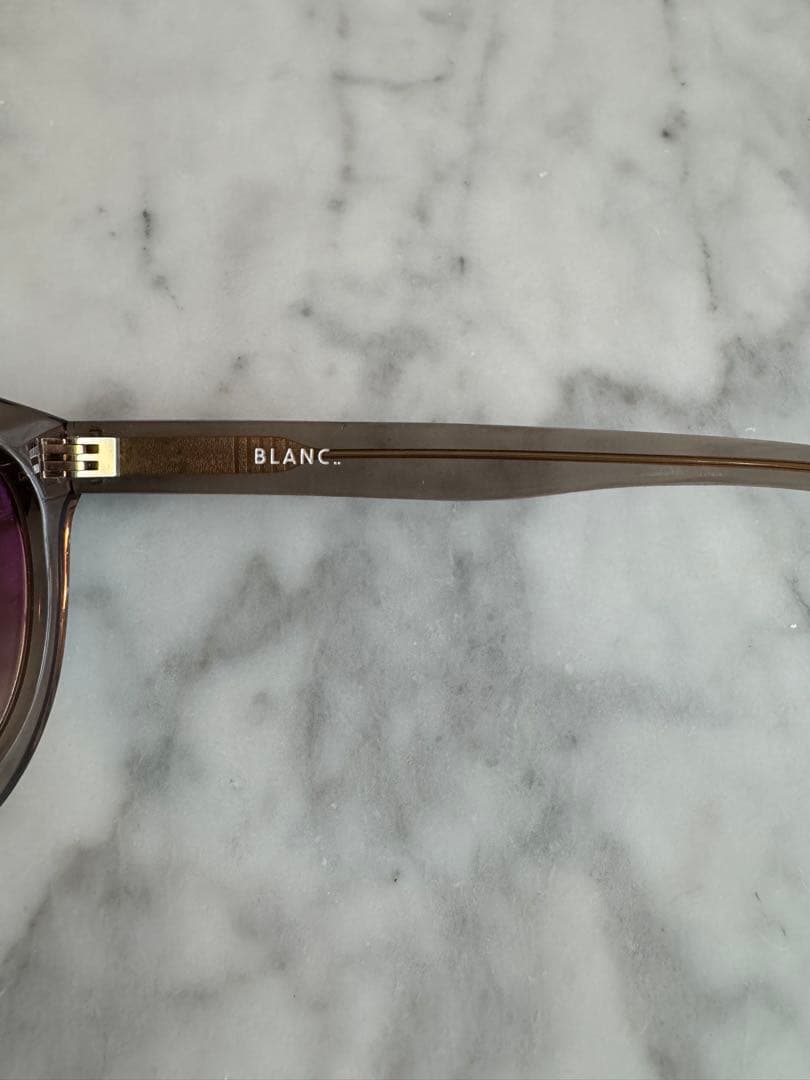 BLANC.. ブランB0007 クリアブラウン ラウンド型サングラス