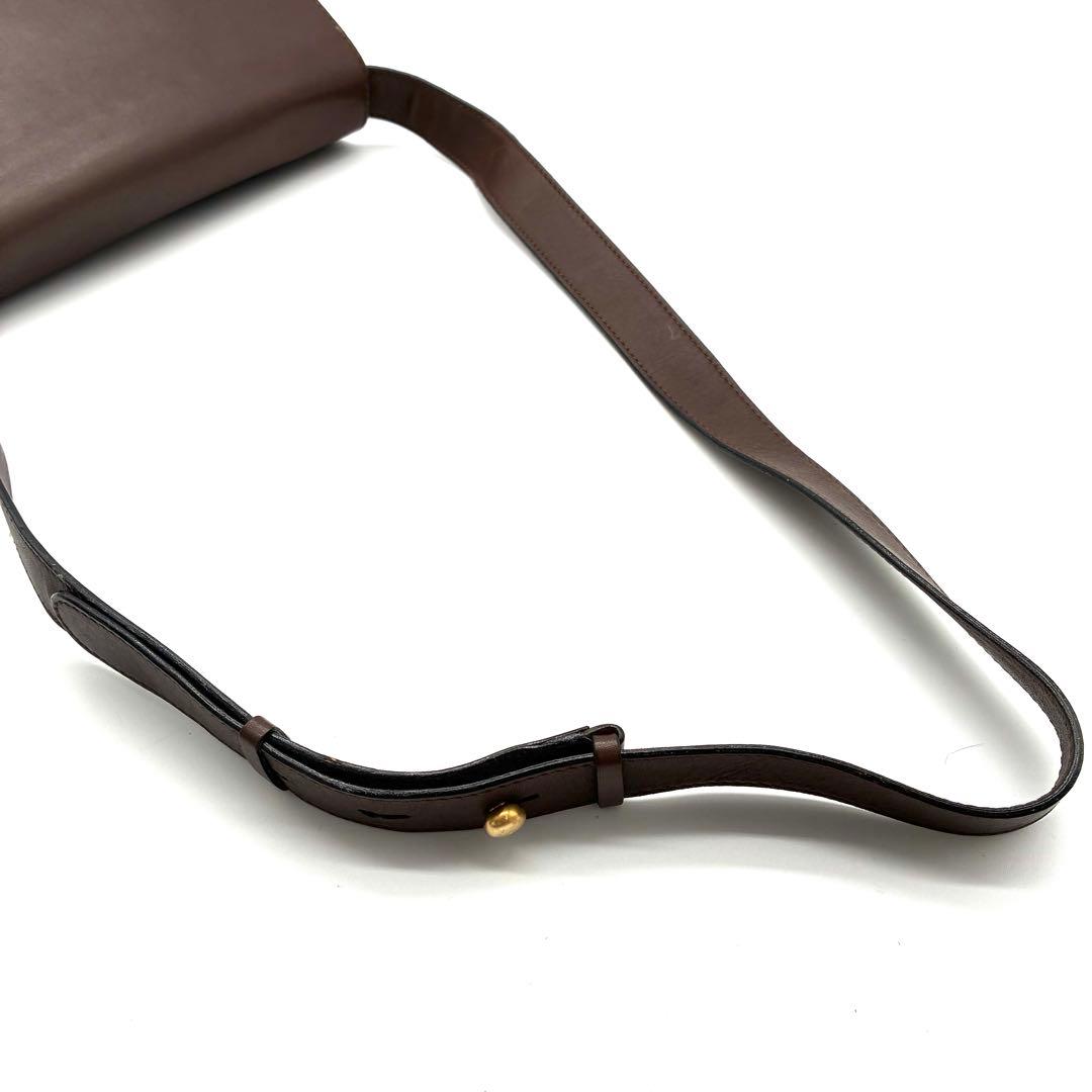 CELINE セリーヌ サークルロゴ ショルダーバッグ ヴィンテージ ブラウン