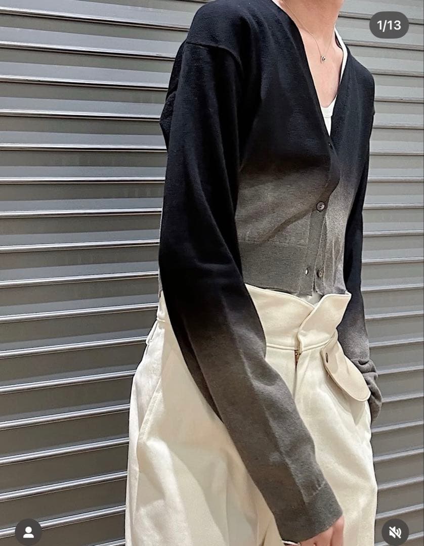 【完売】6 ROKUコットン ウール グラデーション ダイ カーディガン26SS