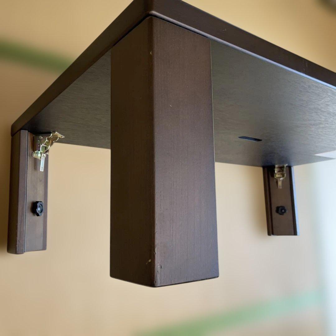 座卓 軽量 折り畳み 天板高さ調節 ウォールナット 幅120cm 日本製