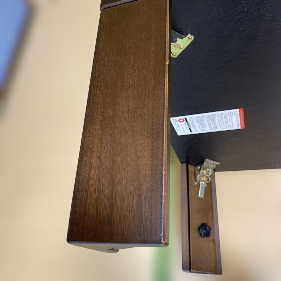 座卓 軽量 折り畳み 天板高さ調節 ウォールナット 幅120cm 日本製