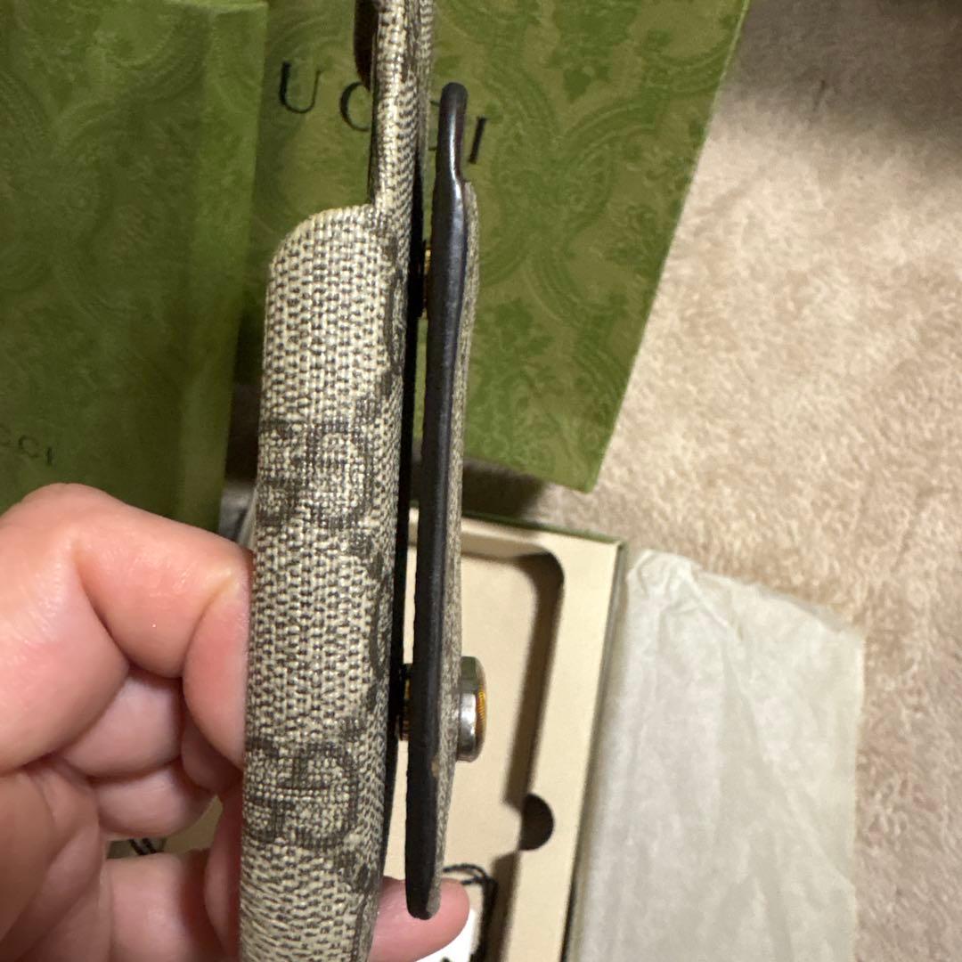 GUCCI iPhone 13 ケース ベージュ & エボニー