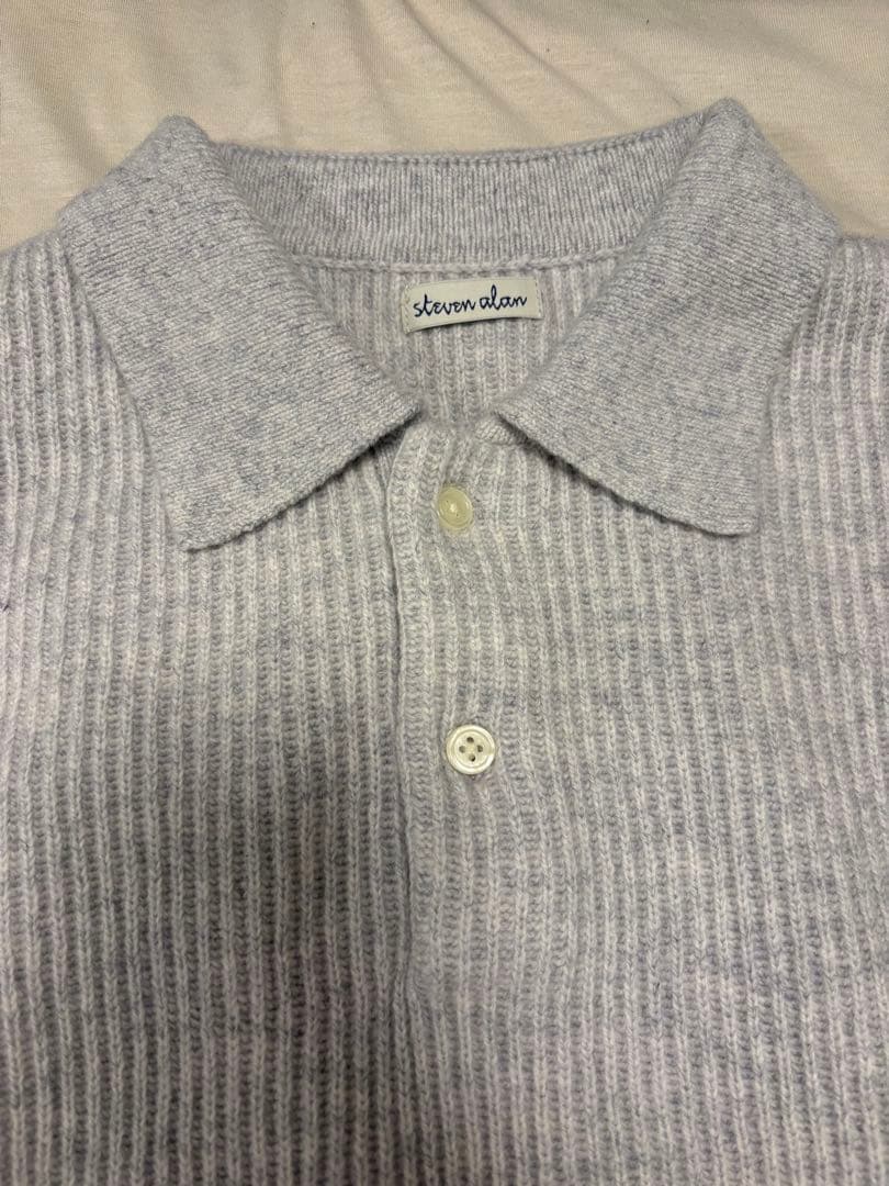steven alan オーストラリアンラムズウール　ポロカラーニット