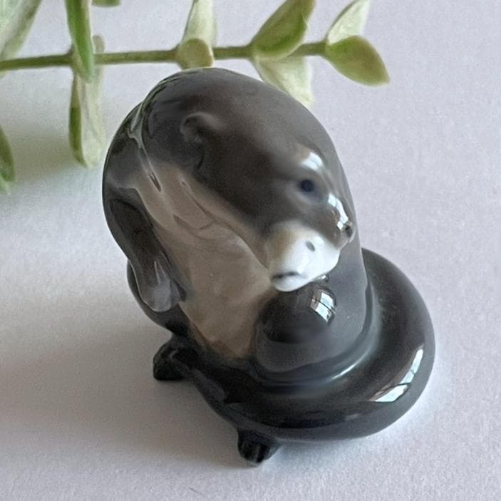 ロイヤルコペンハーゲン 川獺 魚 カワウソ フィギュリン デンマーク製
