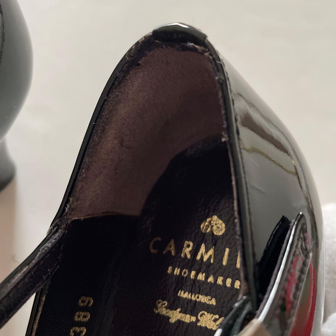 黒エナメル　革靴　CARMINA 23cm ヒール有り