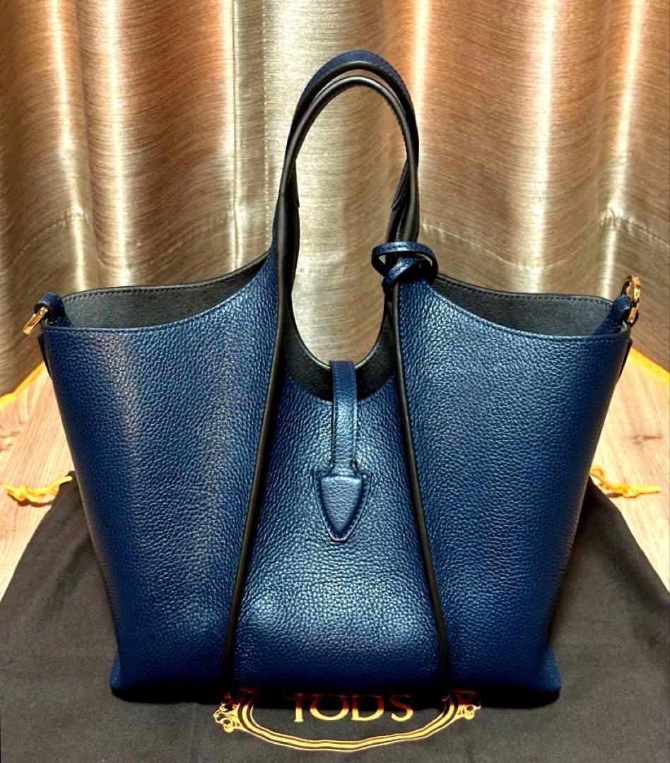 Tタイムレス　レザーショルダーバック ミニ ブルー未使用新品