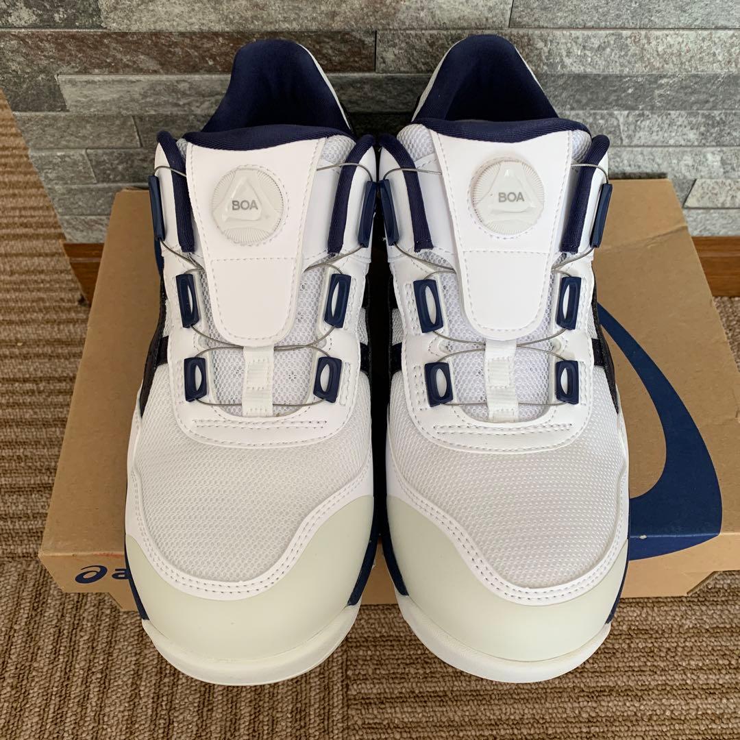 新品未使用☆asics CP209BOAシステム安全靴 ホワイト/ネイビー