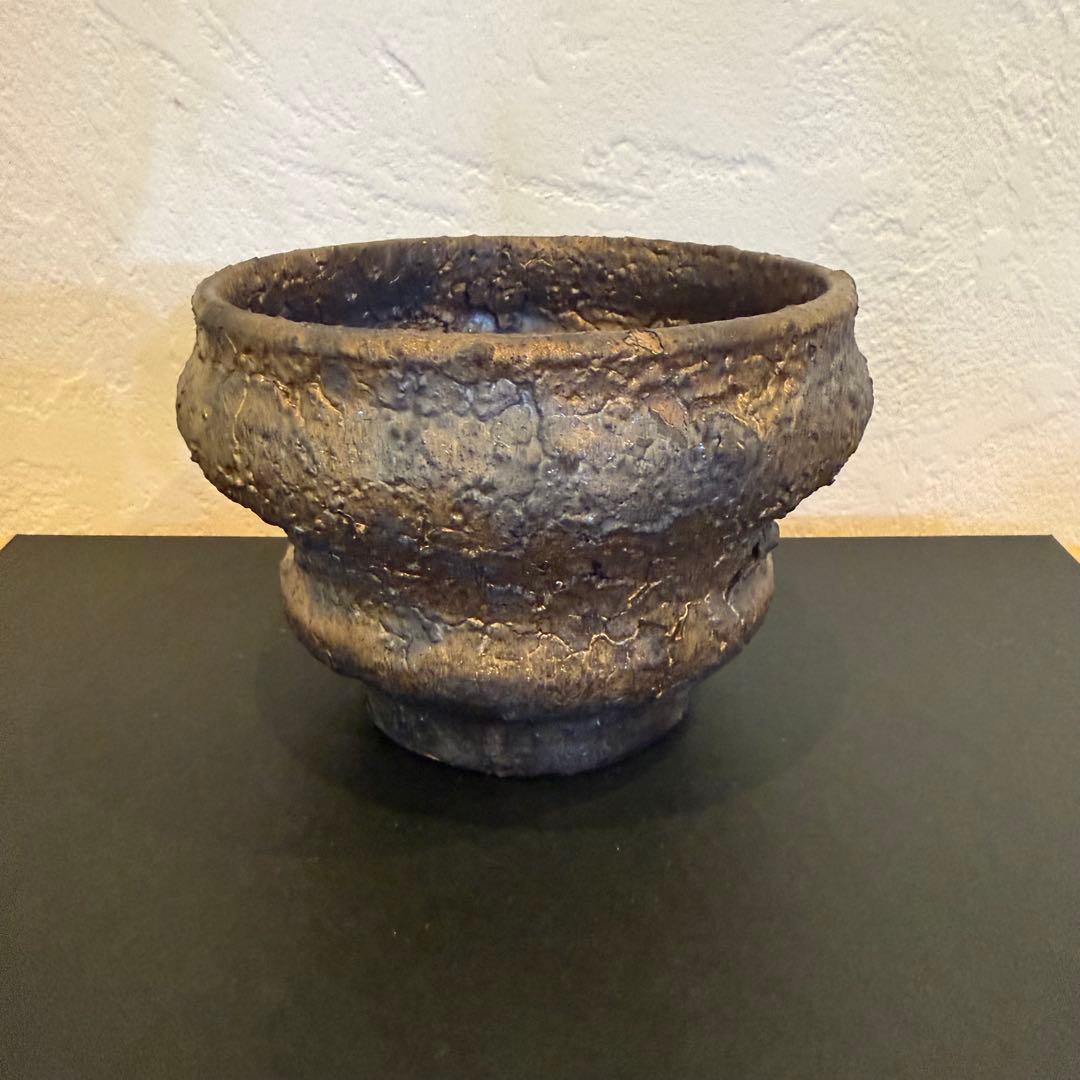 新品未使用 阪本健 作家鉢 植木鉢 黒