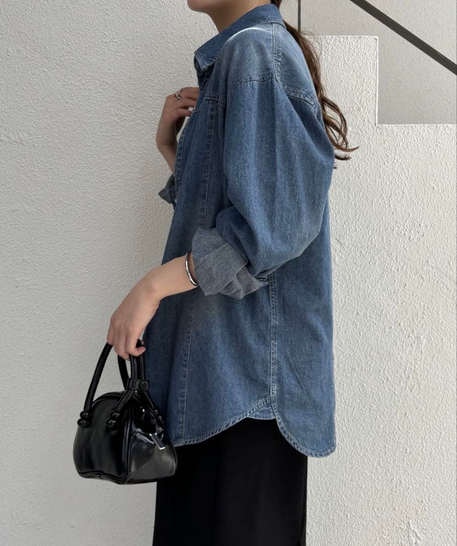 【新品】COLLAGE GALLARDAGALANTE ボウタイデニムシャツ