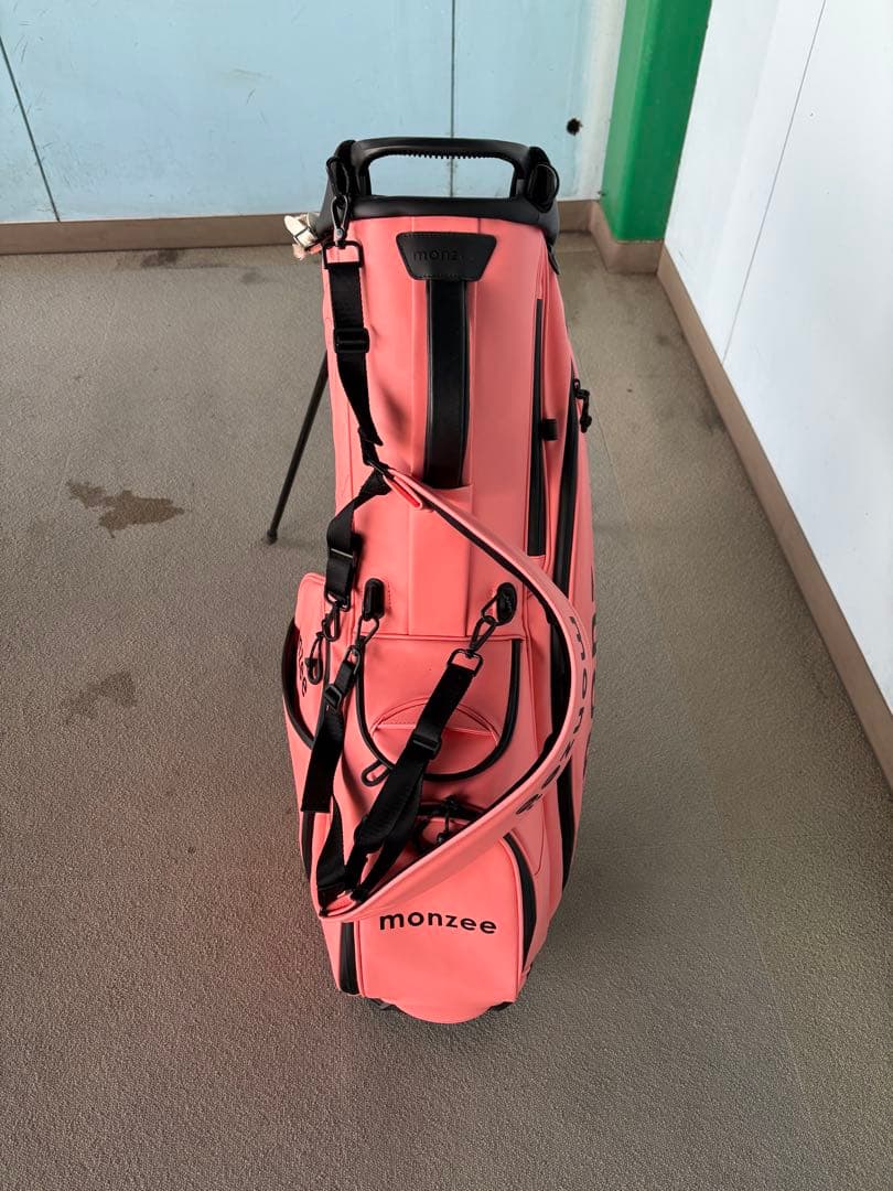 babu-uuuumonzee モンジーキャディバッグ　サーモンピンク