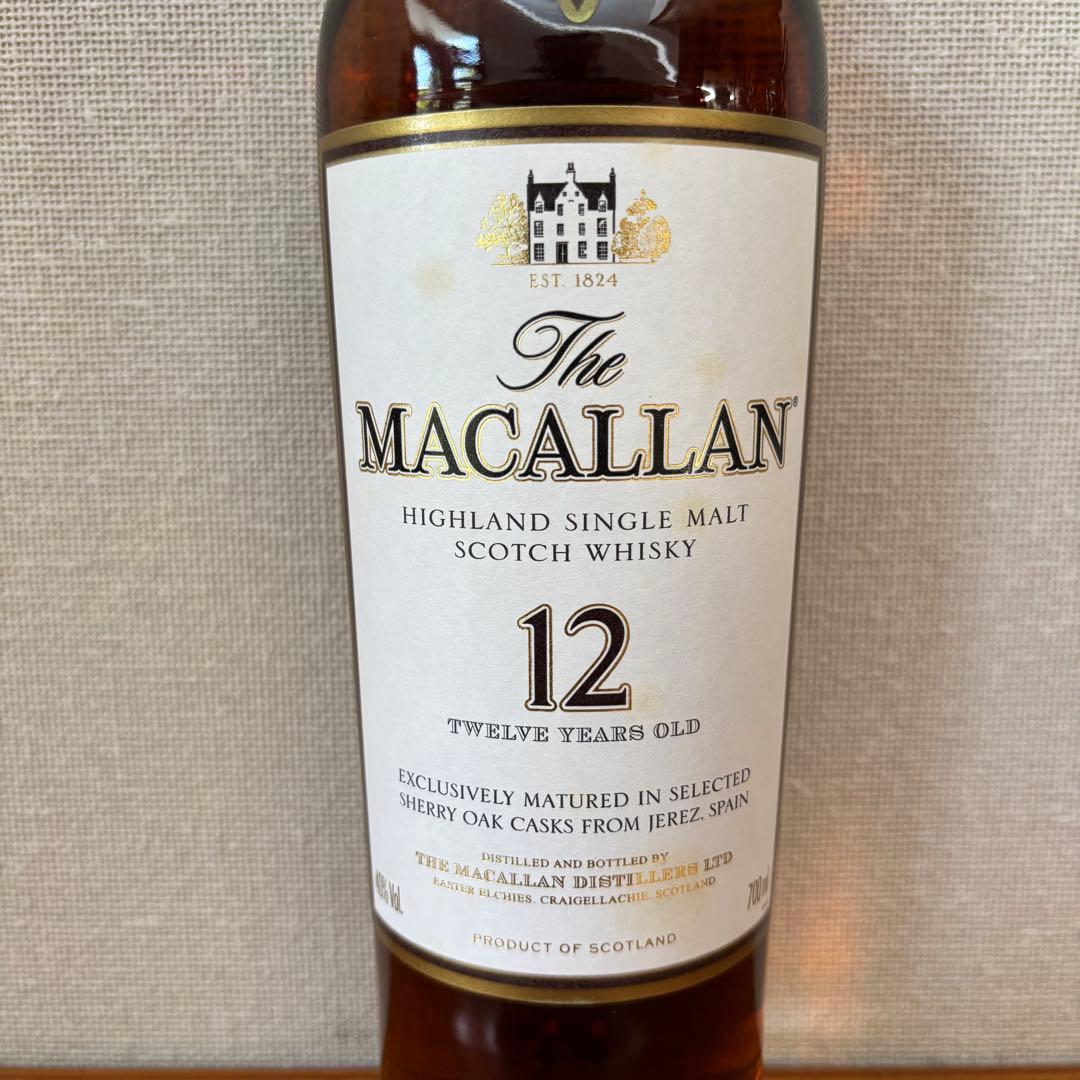 The Macallan 12年 シングルモルトウイスキー 700ml 旧ボトル
