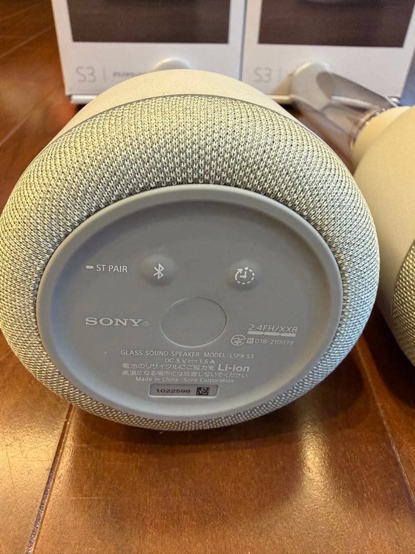 美品★SONY S LSPX-S3 グラスサウンドスピーカー 2個セット
